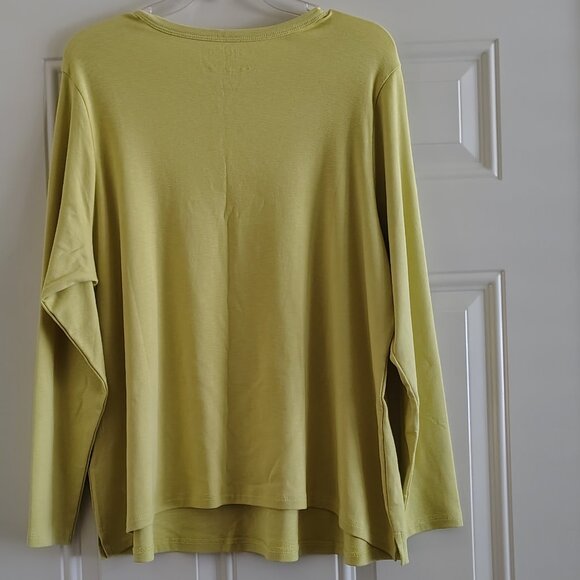 Rachel Zoe Women's Long-Sleeve T-Shirt in Yellow, Size 2X - Picture 11 of 12